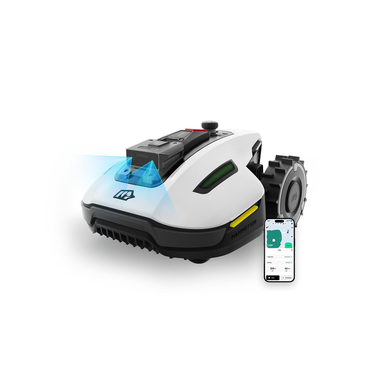 MAMMOTION YUKA Mini 500 Robotic Lawnmower without Boundary Cable, NetRTK+Vision, No RTK Antenna Required, Auto Mapping, Recommendation 500 m2, with 4G Module, 50% Incline