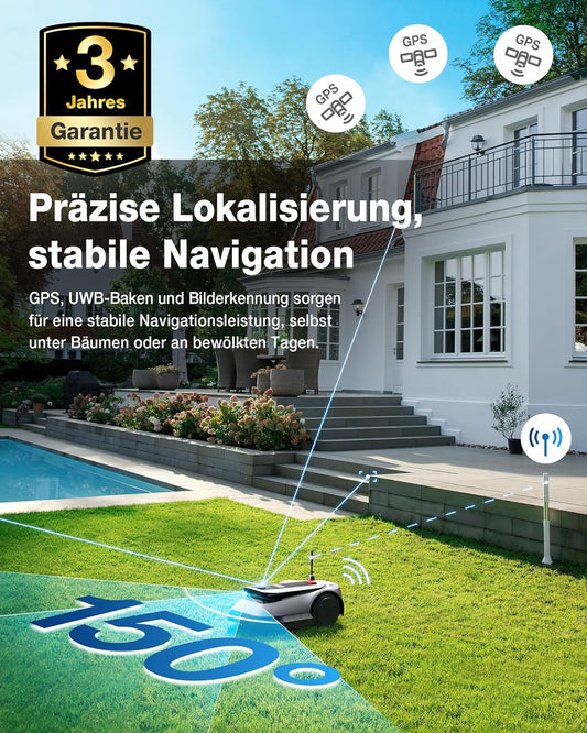 Modo Living GOAT G1-800 Mähroboter 800 m2, ohne Kabel, GPS & Hindernisvermeidung