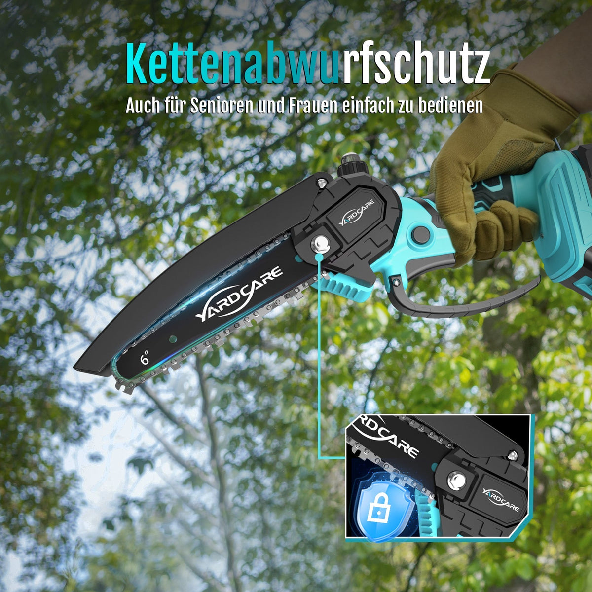 Modo Living YARDCARE 6" bürstenlose Akku-Kettensäge