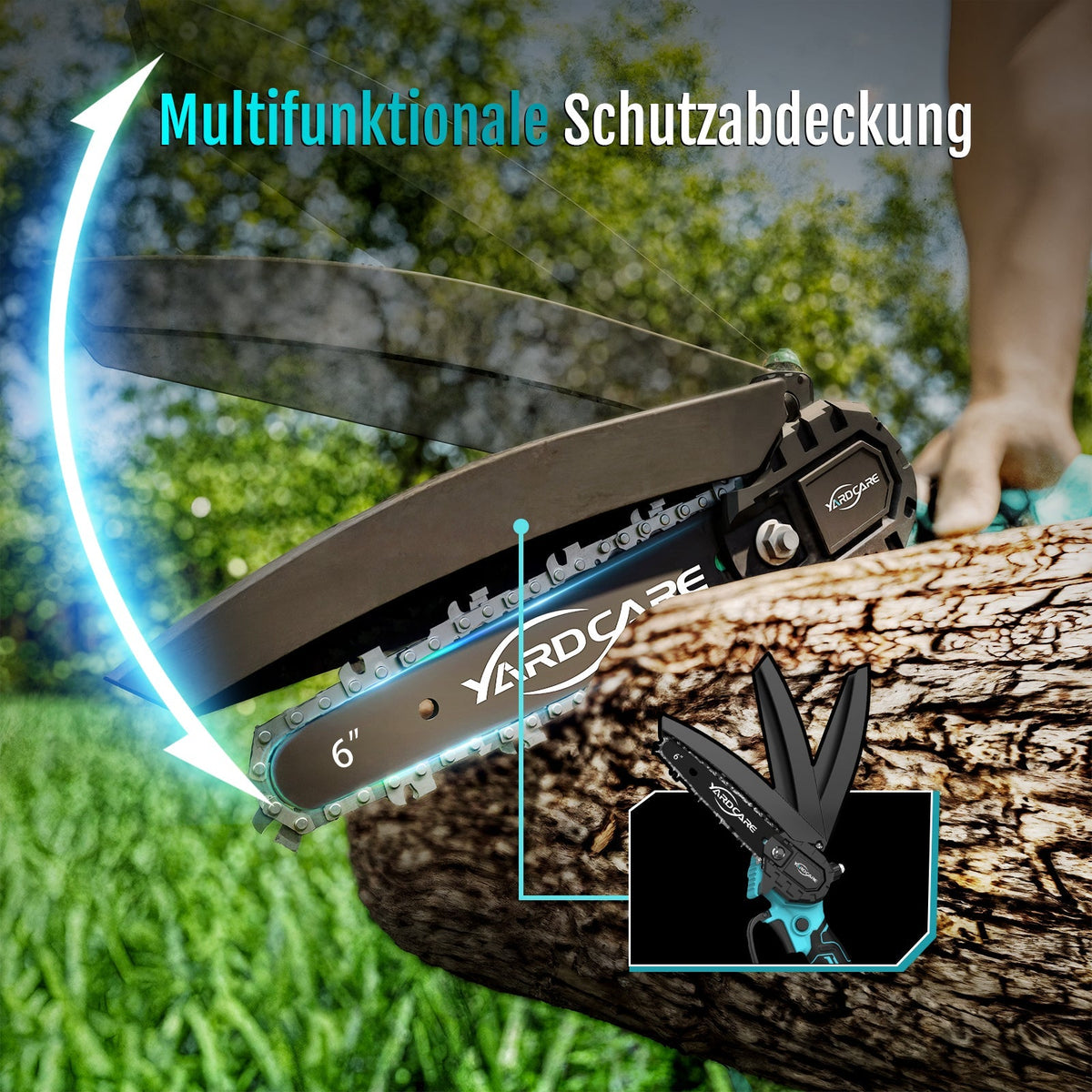 Modo Living YARDCARE 6" bürstenlose Akku-Kettensäge
