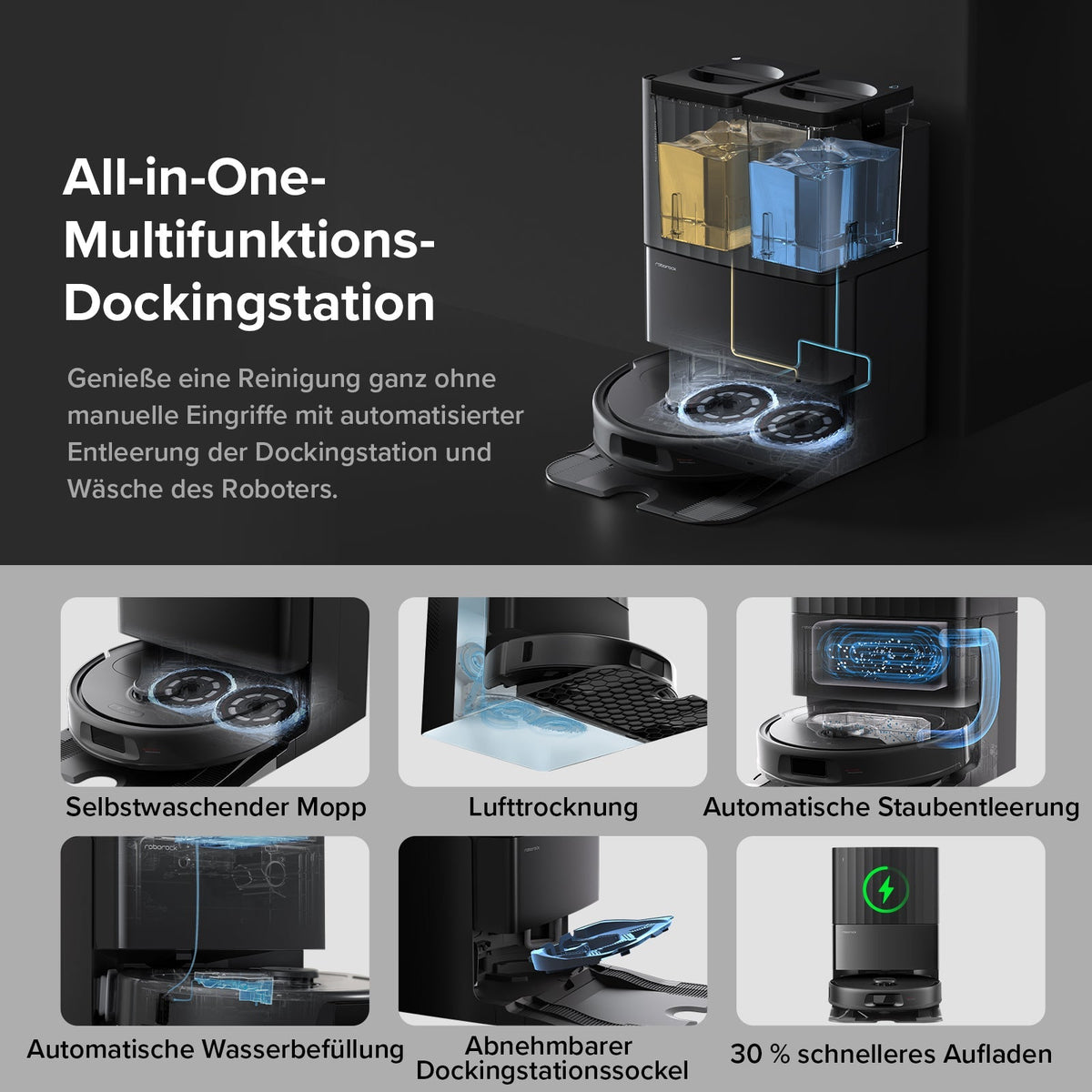 Roborock QV 35A Saugroboter mit Multifunktionsdock