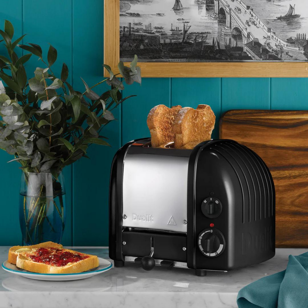 Dualit Toaster Paket 1, 2er Toaster mit Brötchenaufsatz
