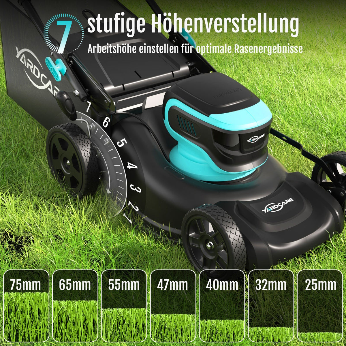 Modo Living YARDCARE 16" bürstenloser Akku-Rasenmäher