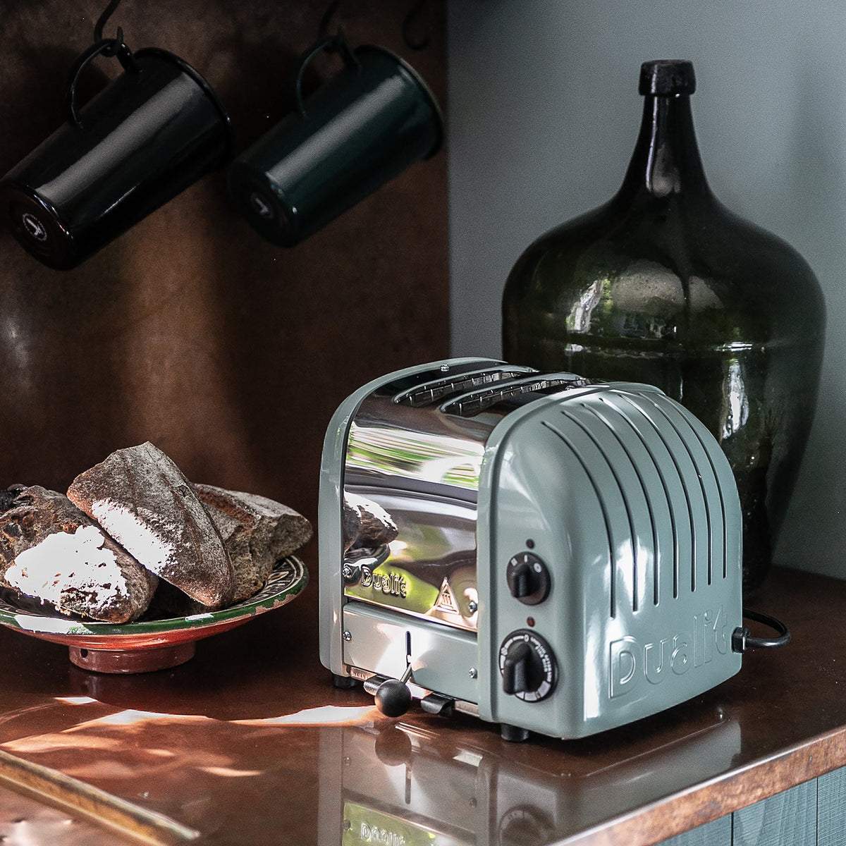 Dualit Toaster Paket 3, 2er Toaster mit Brötchenaufsatz und zwei Sandwichzangen