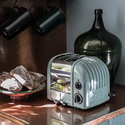 Dualit Toaster Paket 3, 2er Toaster mit Brötchenaufsatz und zwei Sandwichzangen