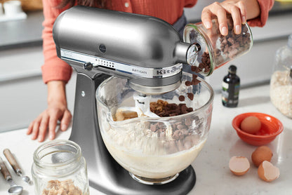 KitchenAid 4,8 L 5KSM175 Artisan Küchenmaschine Allrounderset mit Gemüseschneider+Fleischwolf+Spritzge