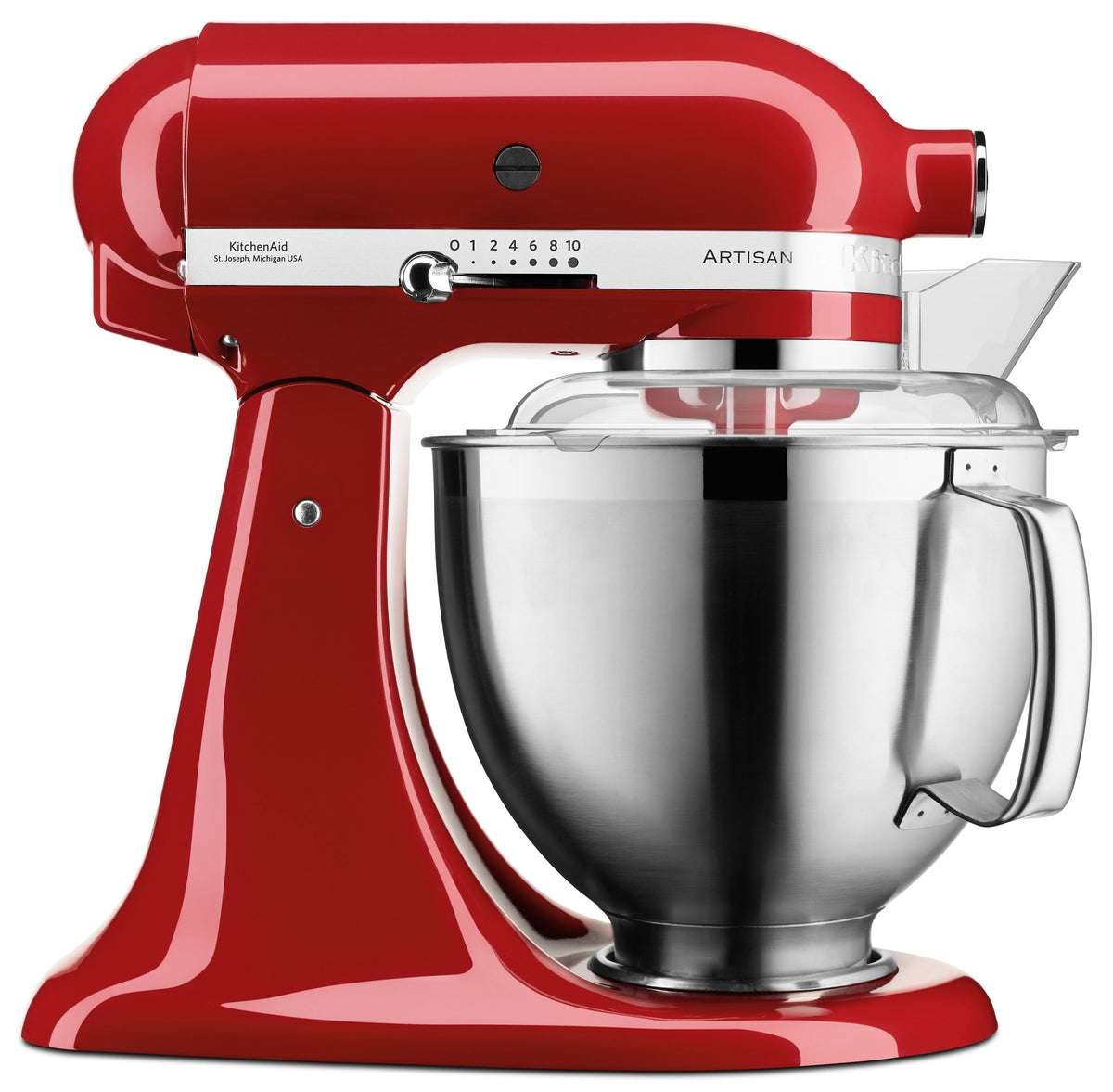 KitchenAid 4,8 L 5KSM185 Artisan Küchenmaschine Meatlover Metallfleischwolf 5KSMMGA Gr. 8