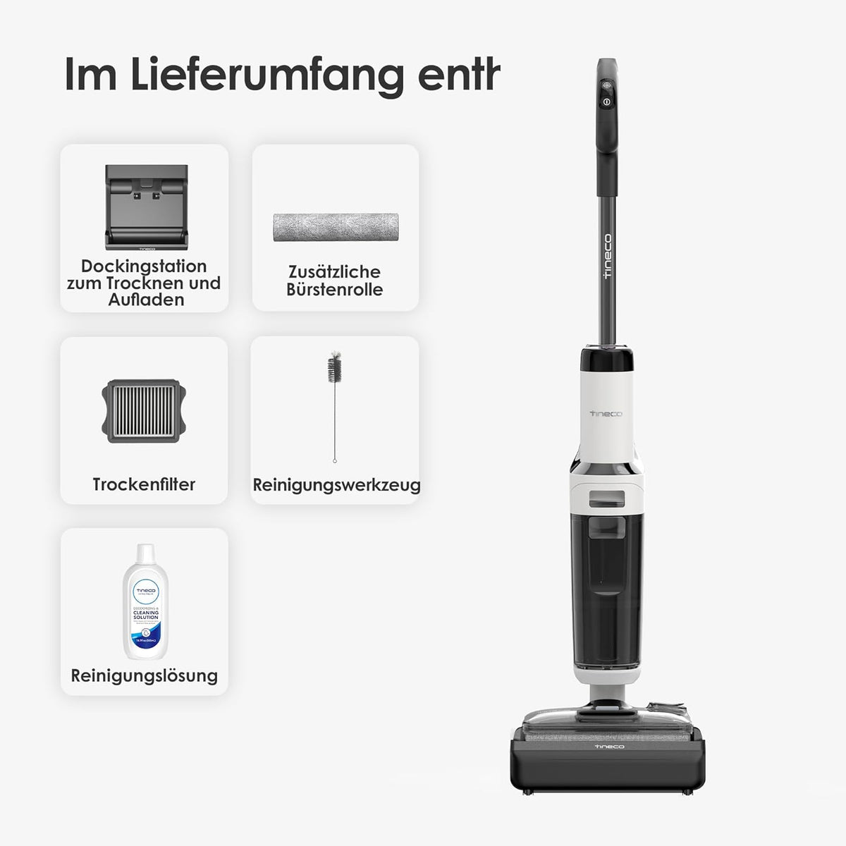 Modo Living Tineco S6, 70°C Selbstreinigung, Flachdesign, 40 Min Laufzeit