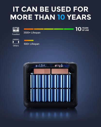 Modo Living FOSSiBOT F2400 Solargenerator 2048Wh, 400W Solar, 2400W AC, Schnellladung
