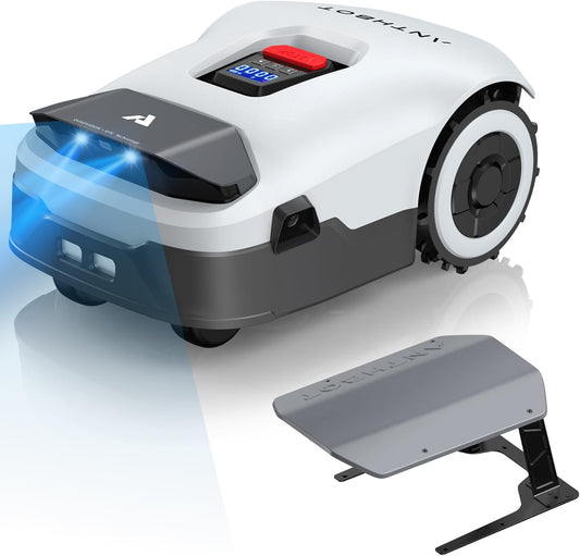 Modo Living ANTHBOT Genie Mähroboter ohne Begrenzungskabel 3600 m2, Full Band RTK + 4-Augen-Vision Roboter-Rasenmäher, 30+ Mehrzonen-Management, KI-Intelligente Hindernisvermeidung & Rasenpflege - Genie 3000