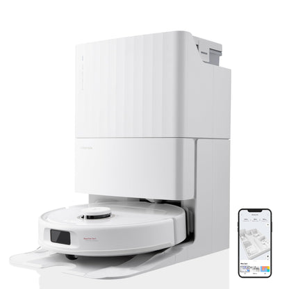 roborock Qrevo Pro Set Saugroboter mit Wischfunktion&Hebarem Wischmopp, 7000Pa, FlexiArm DesignTM Kantenreinigung, 60 °C Heißwasser-Moppwäsche, zusätzlich 2 Wischmops, Roboterstaubsauger-Set(Schwarz)