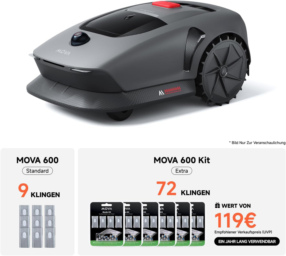 Modo Living 600 Mähroboter 600 m2, 3D-LiDAR & App-Steuerung