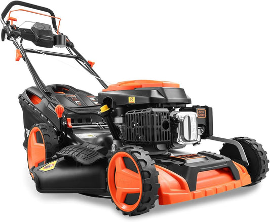 Modo Living FUXTEC FX-RM5196eSPRO 4in1 Benzinmäher, E-Start & Antrieb, 51 cm Schnitt