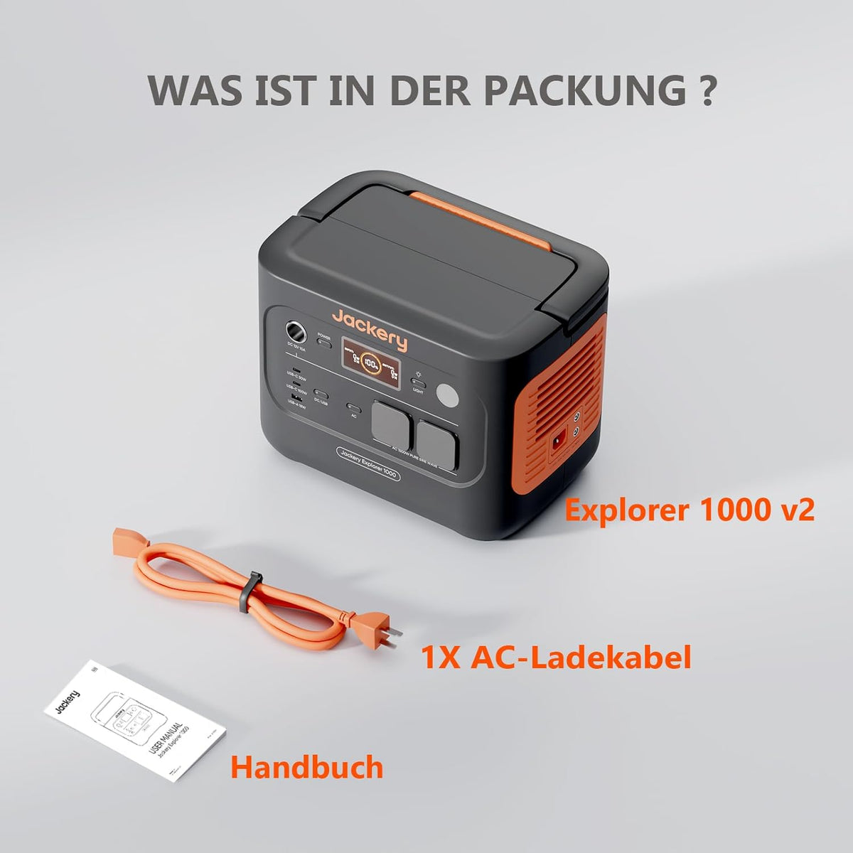 Modo Living Jackery 1000 V2 Powerstation 1070Wh, 1500W, mit 200W Solarpanel & Schnellladung