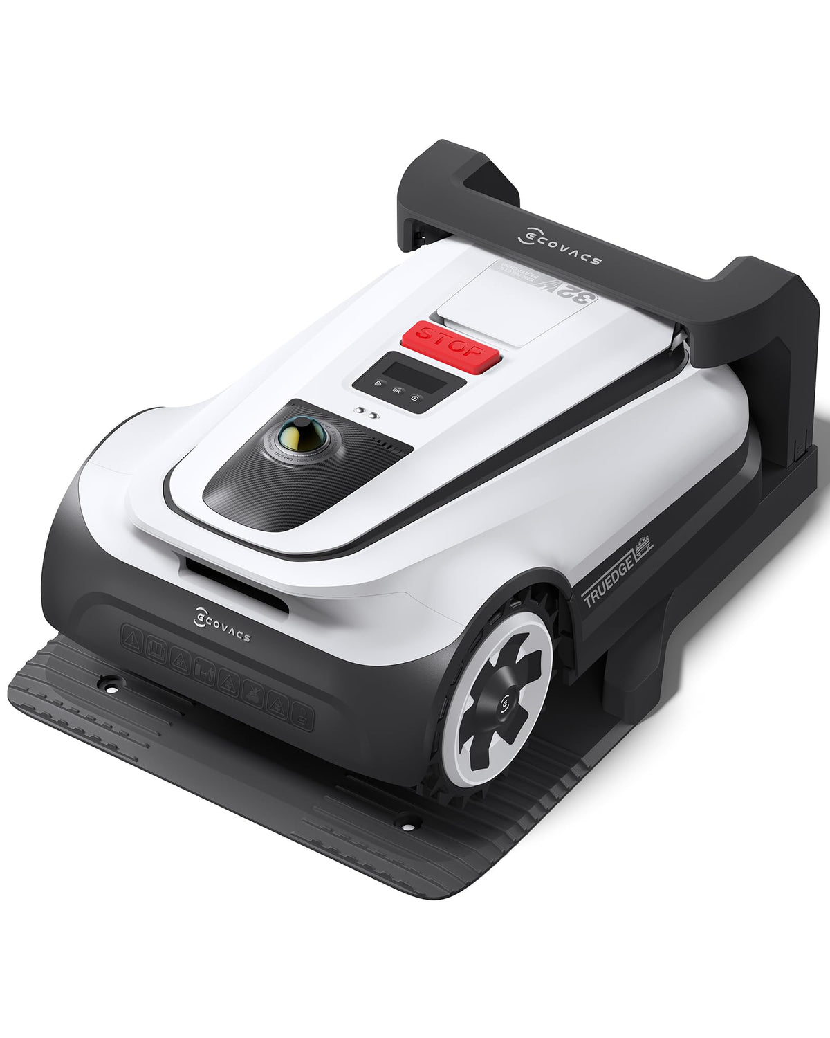 ECOVACS Goat A1600 RTK Mähroboter ohne Begrenzungskabel, 1600m2, 330 mm Schnittbreite, LiDAR-unterstützte RTK+Vision Navigation, Rasenmäher Roboter, 100W Schnittleistung, 50% Steigungen