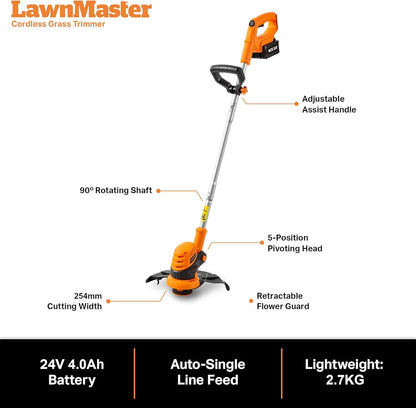 Modo Living LawnMaster OcuMowTM 24V kabelloser Roboter-Rasenmäher & Trimmer