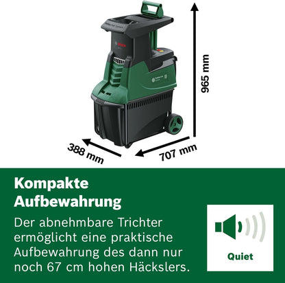 Modo Living Turbinenhäcksler AXT 25 TC (2.500 W; geeignet für Holz und harte Gartenabfälle; integrierte Fangbox 53 l; in Karton)