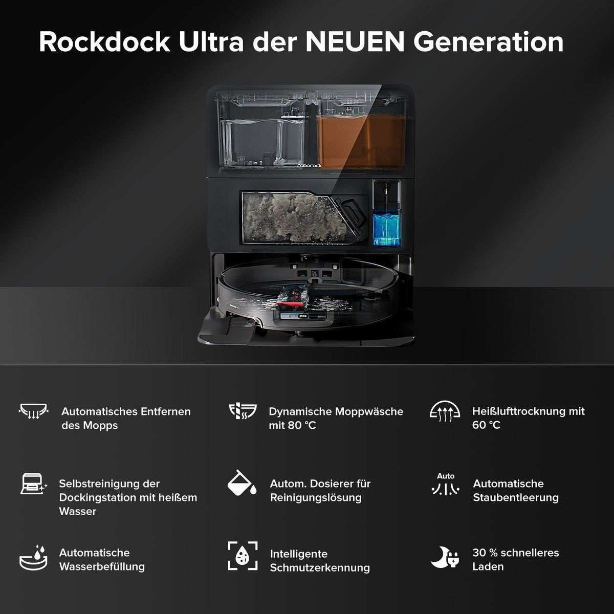 Roborock Saros 10 Saugroboter mit Dual Anti-Tangle System