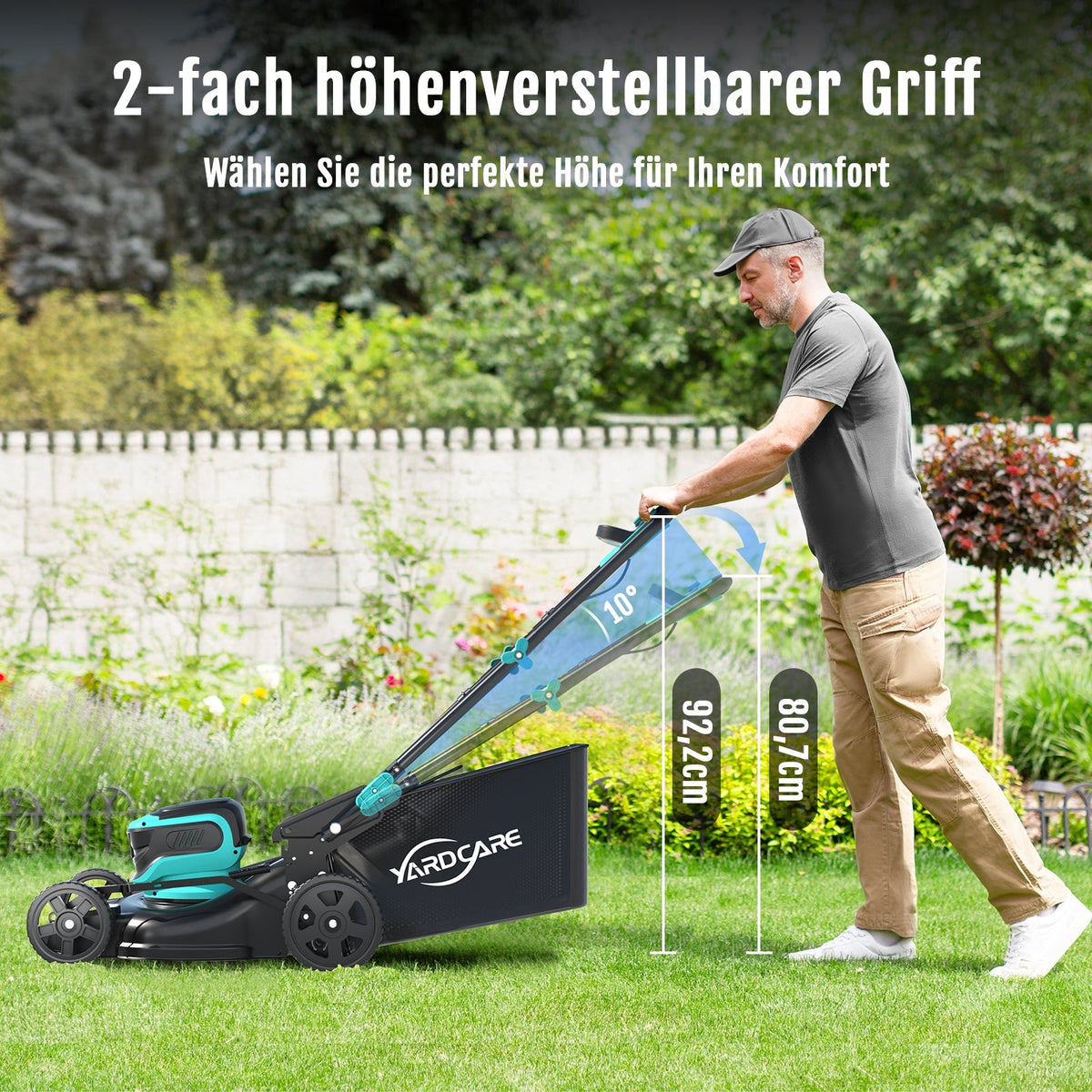 Modo Living YARDCARE 16" bürstenloser Akku-Rasenmäher