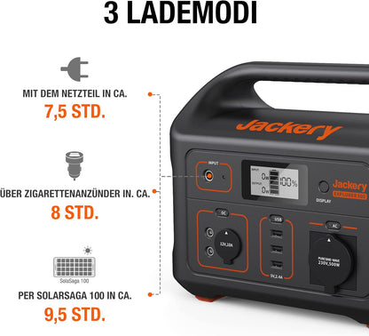 Modo Living Jackery Explorer 500 Powerstation 518Wh, 500W (1000W Peak), USB & 230V