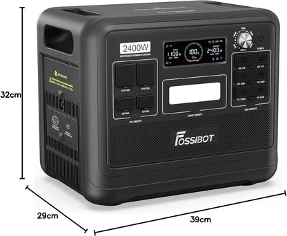 Modo Living FOSSIBOT F2400 Solargenerator 2048Wh, 2400W (4800W Peak), AC-Ausgänge