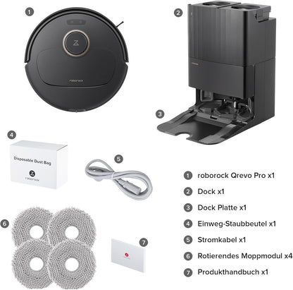 Modo Living Roborock Qrevo Pro Set, 7000 Pa, FlexiArmTM, 60 °C Moppreinigung