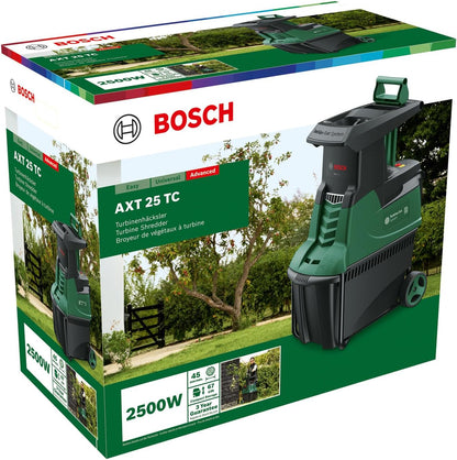 Modo Living Turbinenhäcksler AXT 25 TC (2.500 W; geeignet für Holz und harte Gartenabfälle; integrierte Fangbox 53 l; in Karton)
