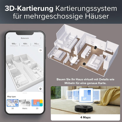 Modo Living Roborock S7 Max Ultra, 5500 Pa, Selbstreinigung & App-Steuerung
