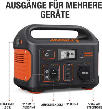 Modo Living Jackery Explorer 500 Powerstation 518Wh, 500W (1000W Peak), USB & 230V