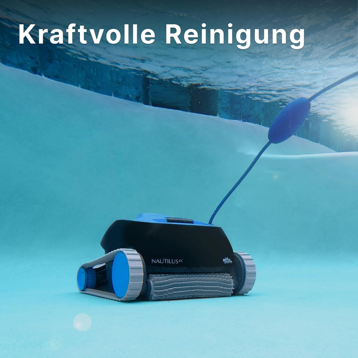 Modo Living Dolphin Nautilus CC Poolroboter mit Kabel, Boden- und Wandreinigung, energiesparend, für Einbaupools bis 10 m