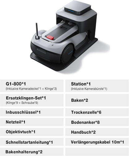 Modo Living GOAT G1-800 Mähroboter 800 m2, ohne Kabel, GPS & Hindernisvermeidung