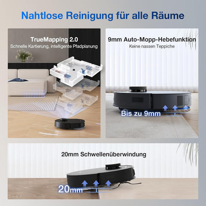 Modo Living Deebot T30S Pro, 11,000Pa, Heißwasser-Wischung, ZeroTangle, TruEdgeTM, KI-Navigation