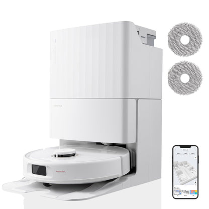 roborock Qrevo Pro Set Saugroboter mit Wischfunktion&Hebarem Wischmopp, 7000Pa, FlexiArm DesignTM Kantenreinigung, 60 °C Heißwasser-Moppwäsche, zusätzlich 2 Wischmops, Roboterstaubsauger-Set(Schwarz)
