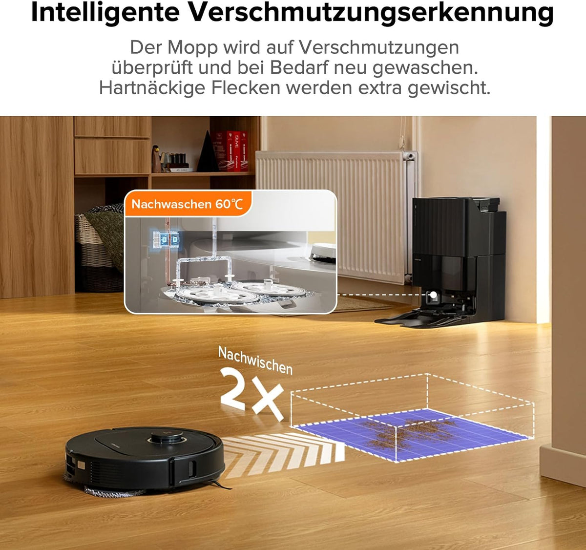 Modo Living Roborock Qrevo Pro Set, 7000 Pa, FlexiArmTM, 60 °C Moppreinigung