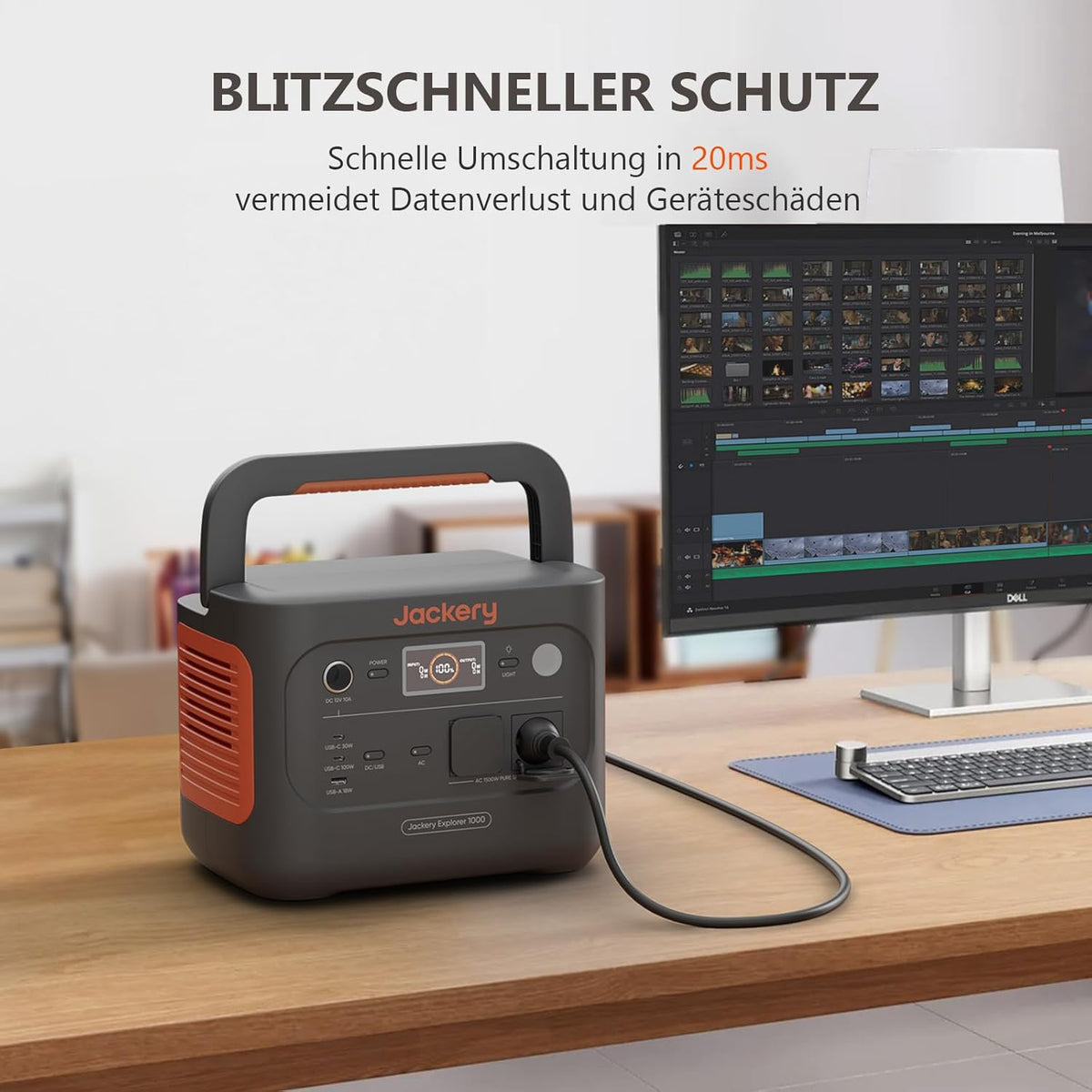 Modo Living Jackery 1000 V2 Powerstation 1070Wh, 1500W, mit 200W Solarpanel & Schnellladung