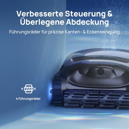 Modo Living Beatbot AquaSense 2 Akku Poolroboter, Boden & Wand, Wasserlinie doppelt, bis 300m2, Midnight Blue