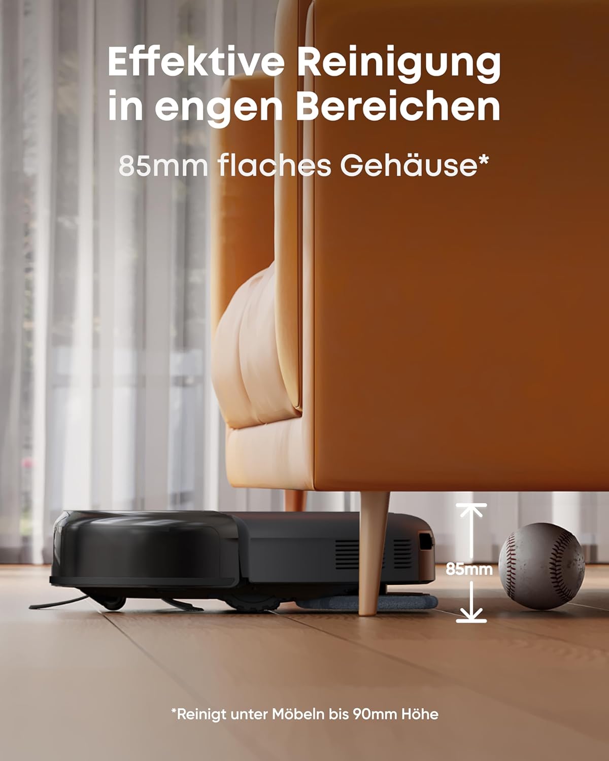 Modo Living Eufy Omni C20, 7.000Pa, All-in-One-Station, Auto-Entleerung & -Reinigung, 8,5 cm, mit Wischfunktion