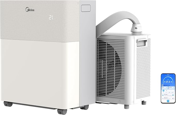 Midea PortaSplit-E Tragbare Klimaanlage 12000 BTU Heizung Kühlung, Fernbedienung