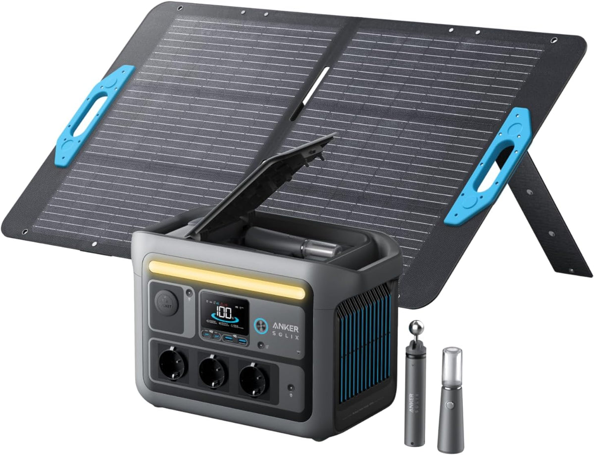 Modo Living Anker SOLIX C800 Plus Powerstation 768Wh, 1200W (1600W Peak), mit 100W Solarpanel