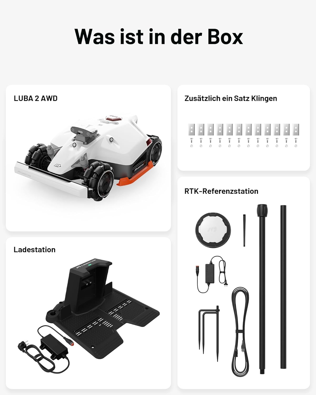 Modo Living LUBA 2 AWD 5000X Mähroboter 5000 m2, NetRTK+Vision, ohne Kabel, 80 % Steigung
