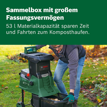 Modo Living Turbinenhäcksler AXT 25 TC (2.500 W; geeignet für Holz und harte Gartenabfälle; integrierte Fangbox 53 l; in Karton)