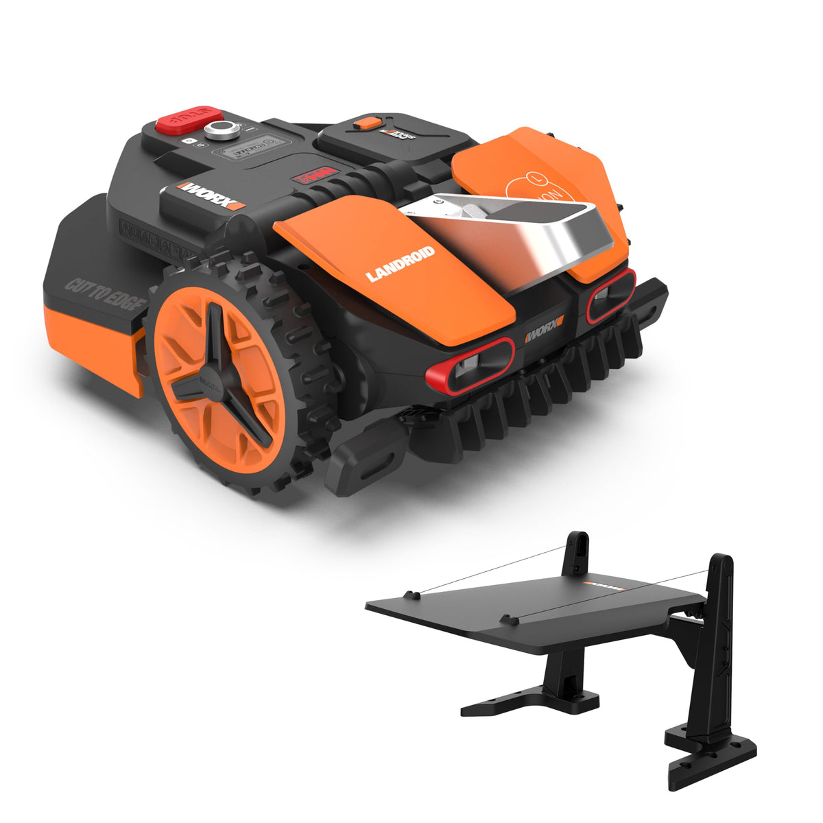 WORX Landroid Plus WR167E Mähroboter mit Begrenzungskabel für Gärten bis 700m2 (AIA Navigation, App Steuerung, WLAN, Bluetooth und schwimmendem Mähwerk - max Steigung: 35%)