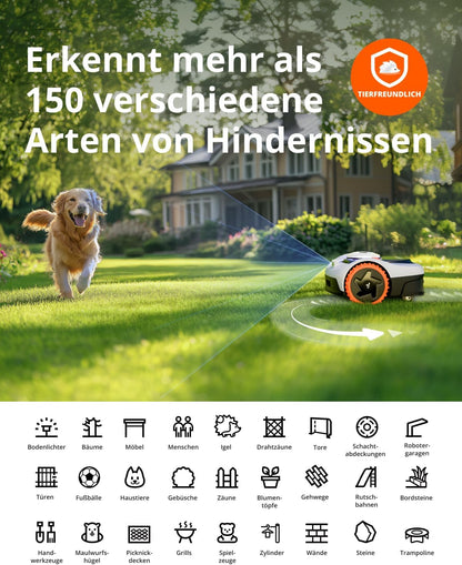 Modo Living i105E Mähroboter 500 m2, RTK+Vision, Igelschutz & KI