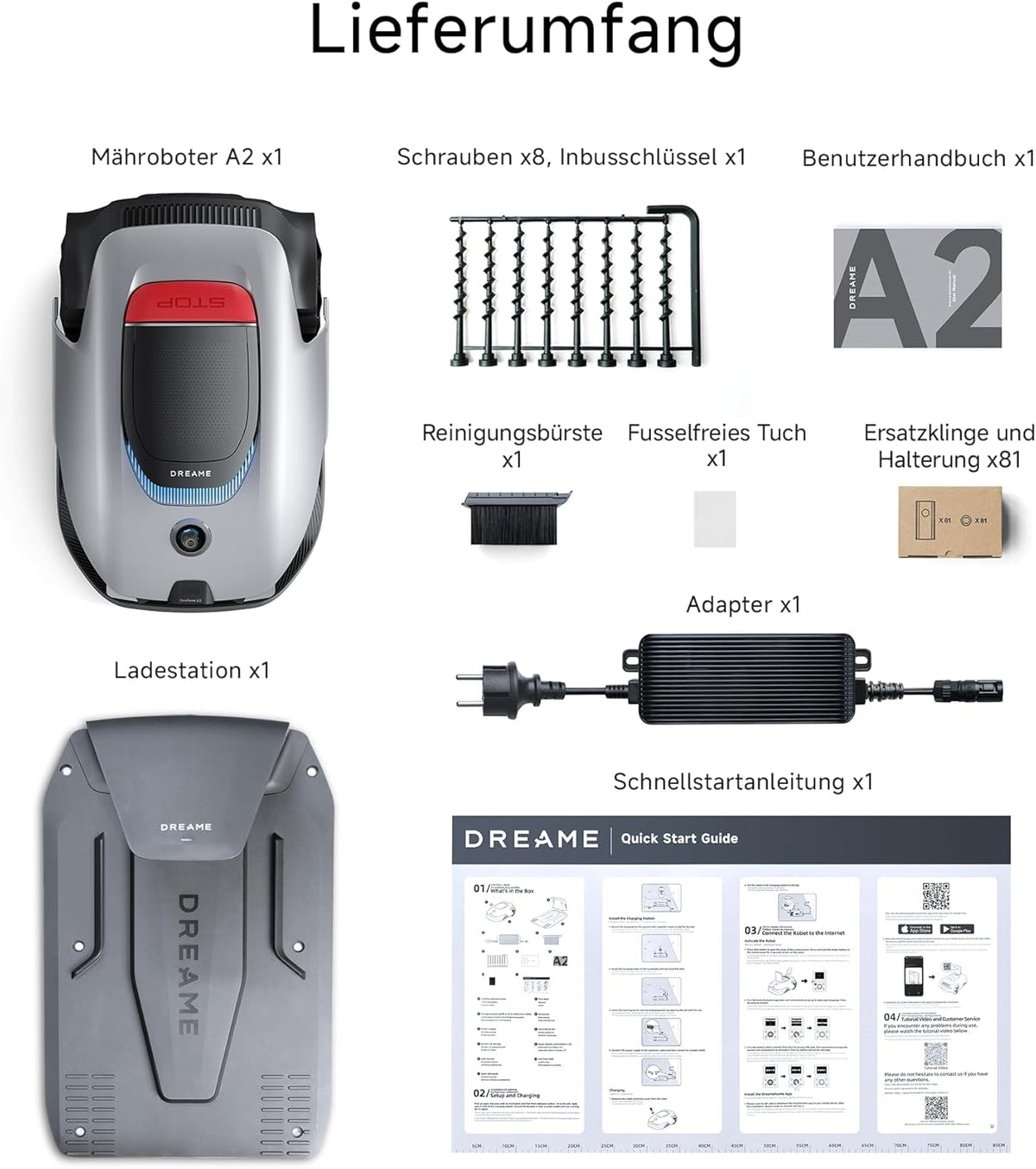 Modo Living DREAME A2 Mähroboter 3000 m2, Dual-Fusion & OmniSense