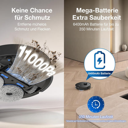 Modo Living Deebot T30S Pro, 11,000Pa, Heißwasser-Wischung, ZeroTangle, TruEdgeTM, KI-Navigation