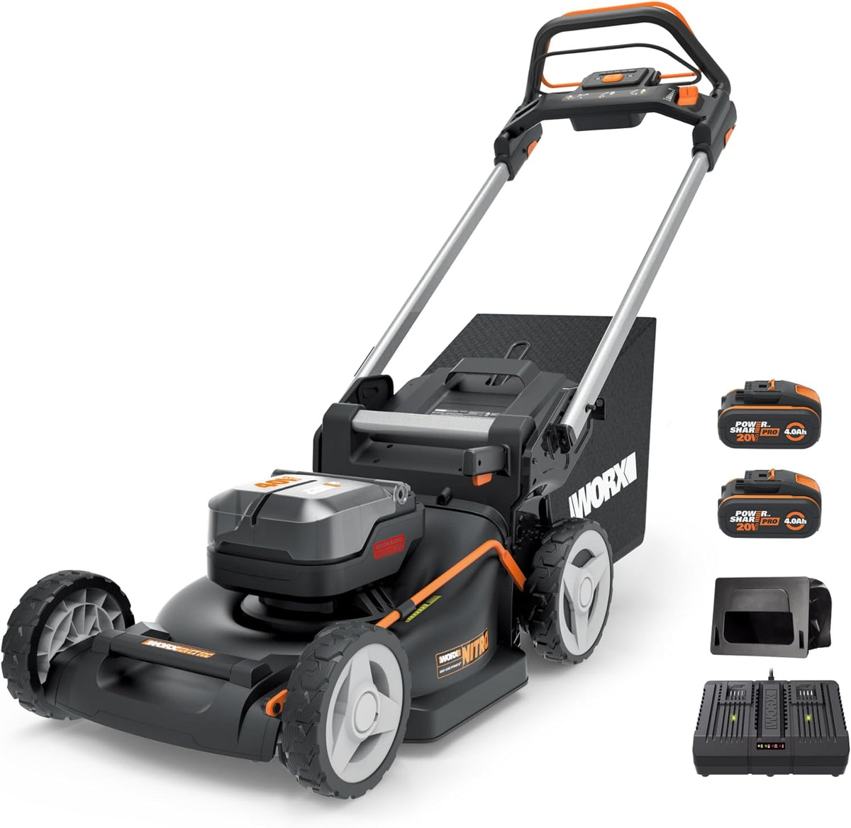 Modo Living WG749E Akku-Rasenmäher 40V, 46 cm, Radantrieb & Akku-Set
