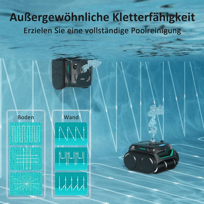 Modo Living WYBOT C2 Vision AI Kabelloser Poolroboter, Akku, Boden & Wand, Zweischicht-Filter, starke Absaugung, bis 180m2