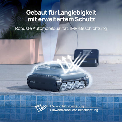 Modo Living Beatbot AquaSense 2 Akku Poolroboter, Boden & Wand, Wasserlinie doppelt, bis 300m2, Midnight Blue