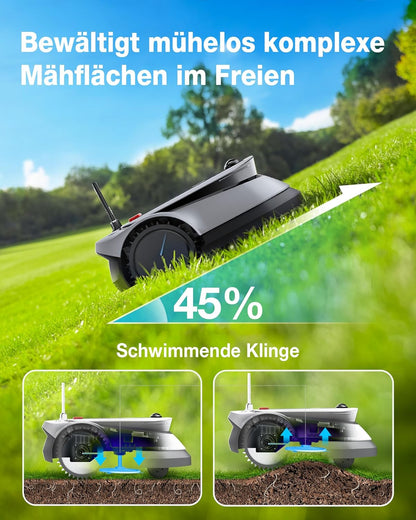 Modo Living GOAT G1-800 Mähroboter 800 m2, ohne Kabel, GPS & Hindernisvermeidung