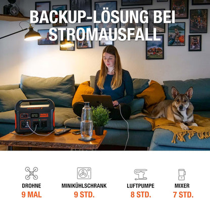 Modo Living Jackery Explorer 500 Powerstation 518Wh, 500W (1000W Peak), USB & 230V